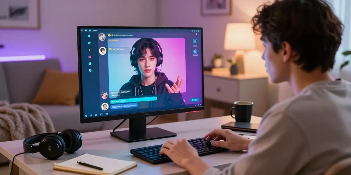 Engaging with an ai nsfw companion in a cozy home setting, showcasing advanced digital intimacy and immersive experiences.