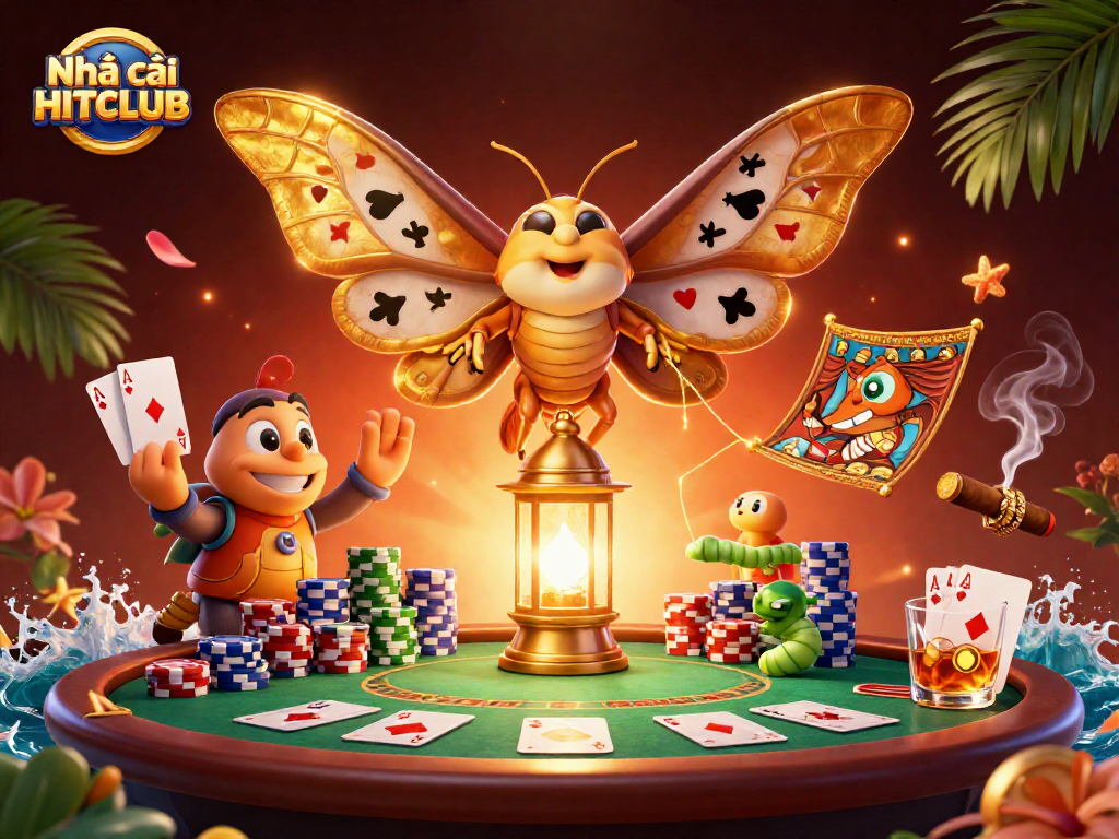 Experience the excitement of Nhà cái HITCLUB with vibrant casino scenes and dynamic characters.