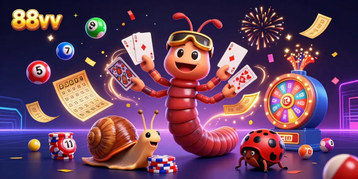 Join the excitement with 88vv as a millipede dealer showcases thrilling lottery games with vibrant energy.