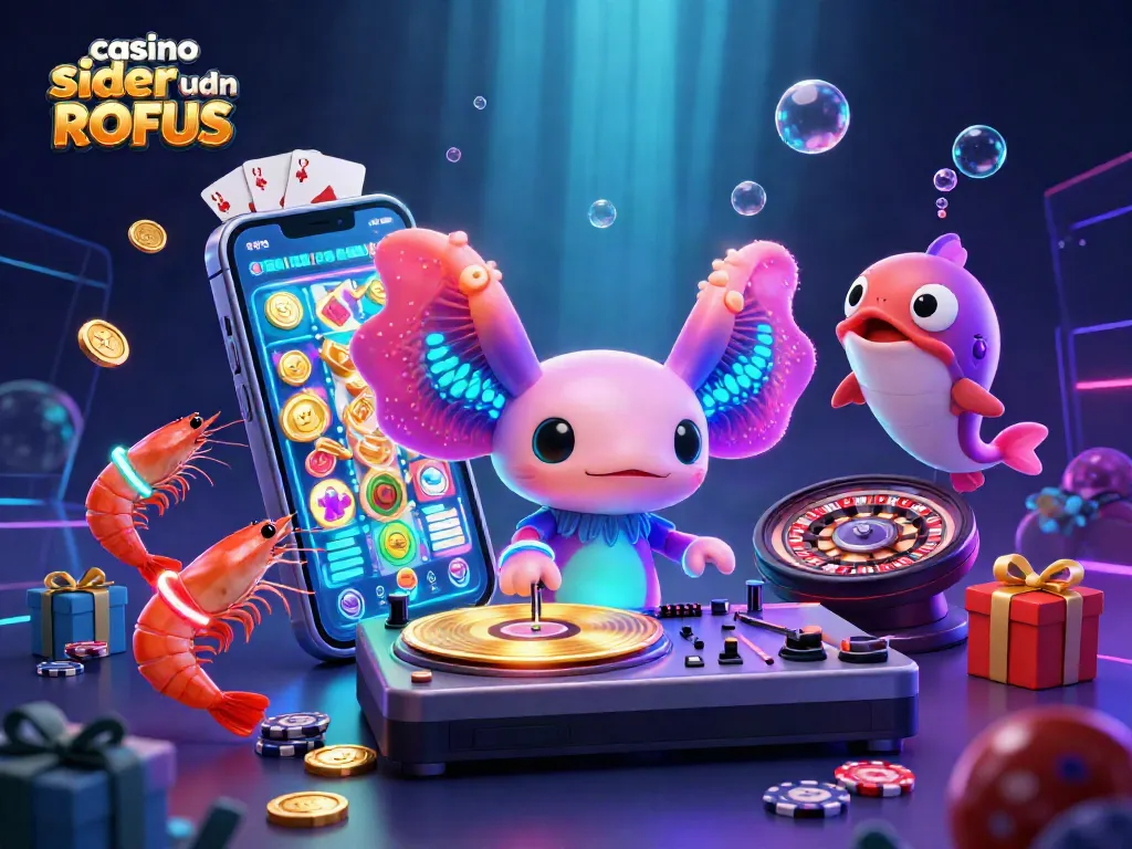 Win big on casino sider uden ROFUS with vibrant neon characters and immersive gaming elements