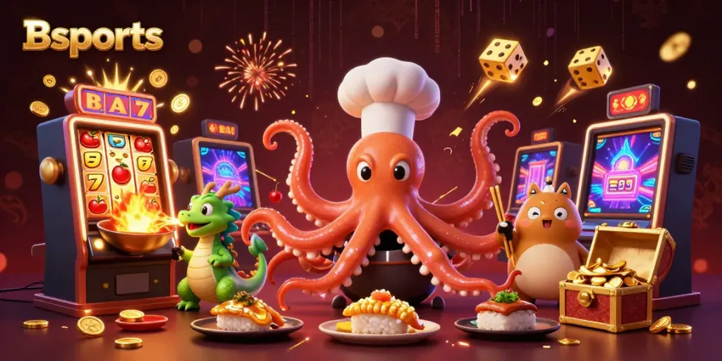 Experience thrilling gameplay at Bsports with our vibrant casino scene featuring dynamic characters and iconic symbols.
