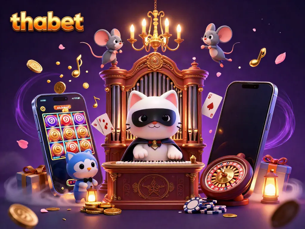 Experience the thrill of gaming at thabet with a vibrant casino scene featuring engaging characters and dynamic play elements.