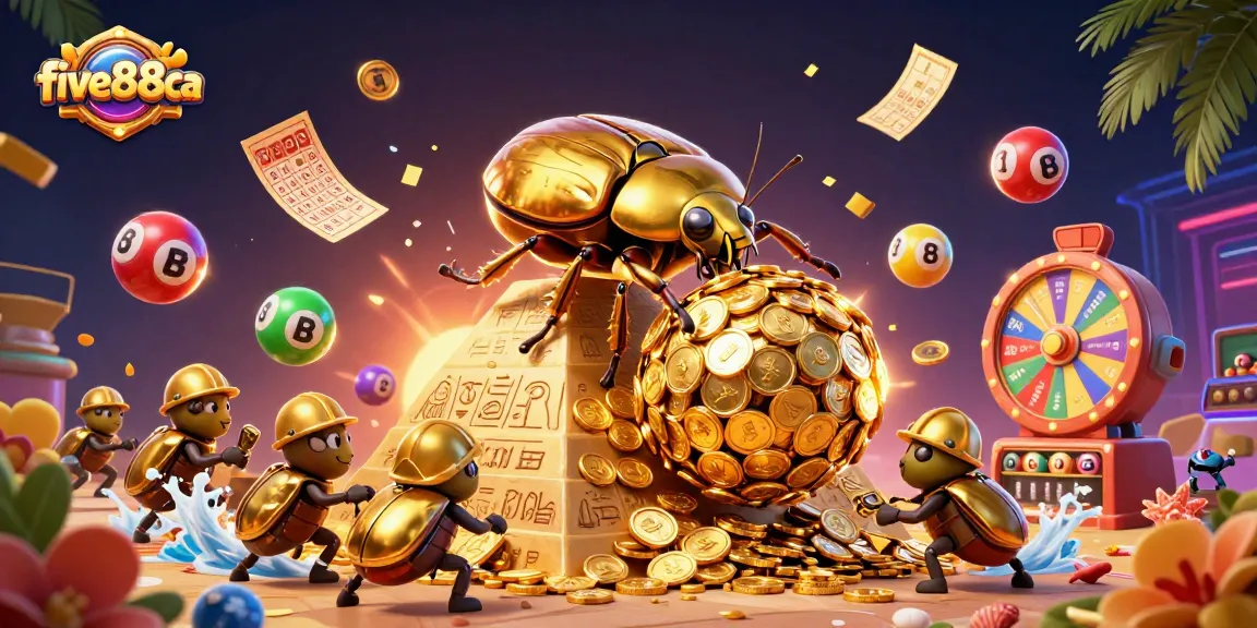 Experience thrilling gaming action with five88ca featuring colorful lottery elements and dynamic casino visuals.