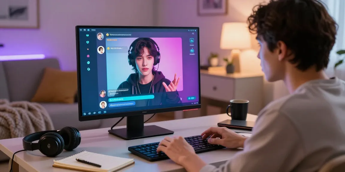Engaging with an ai nsfw companion in a cozy home setting, showcasing advanced digital intimacy and immersive experiences.