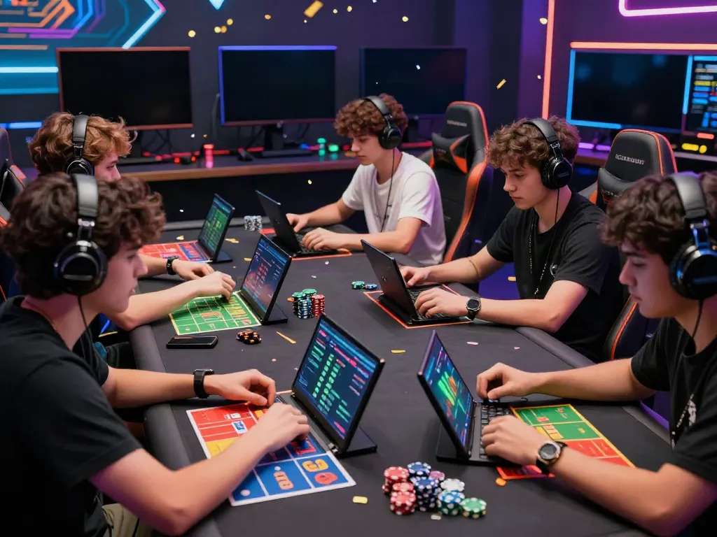 Players enjoying online betting and gaming at https://red88.limited/ with dynamic digital displays and colorful chips.