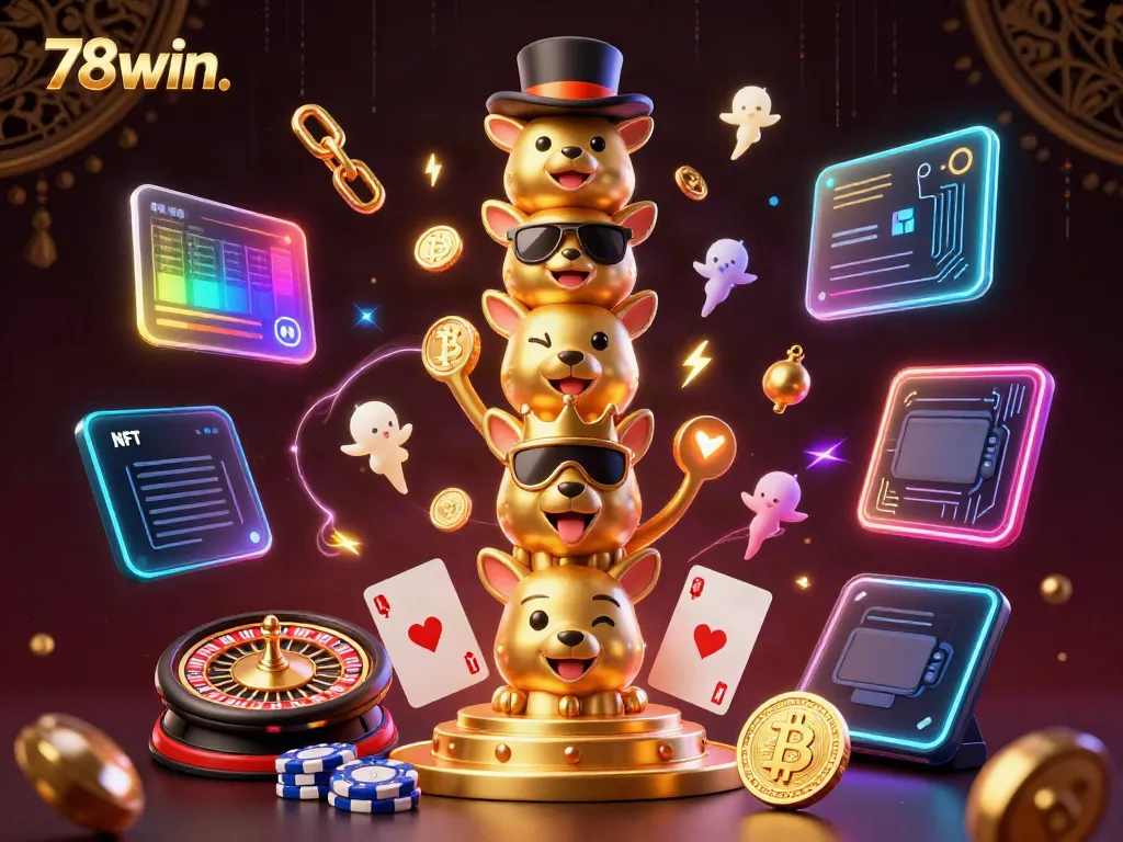 Experience thrilling gaming with 78win at a vibrant casino scene showcasing animated elements.