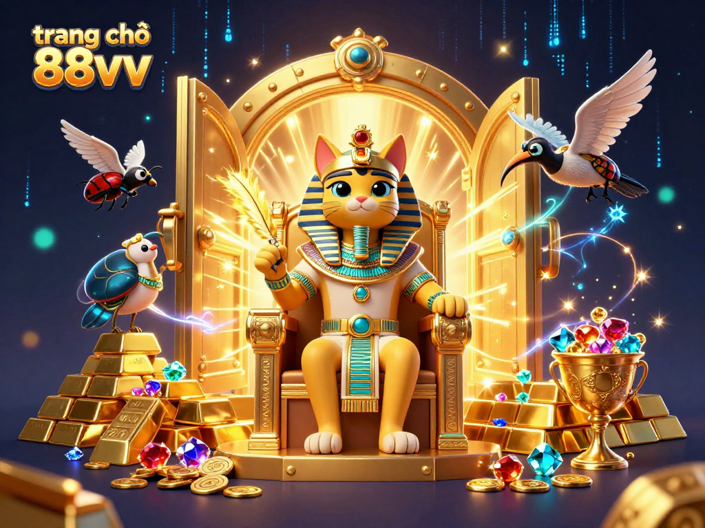 Experience thrilling fun at trang chủ 88vv with treasures and animated characters in a vibrant casino setting.