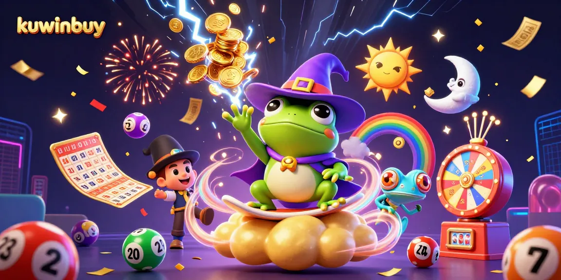 Join the excitement at kuwinbuy with enchanting lottery themes, colorful balls, and dynamic gaming elements in vibrant visuals.