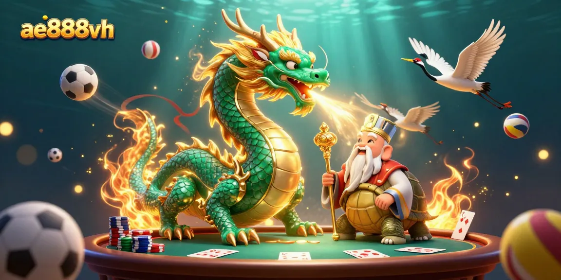 Engage in casino excitement with ae888vh's vibrant illustration of fortune and strategy.