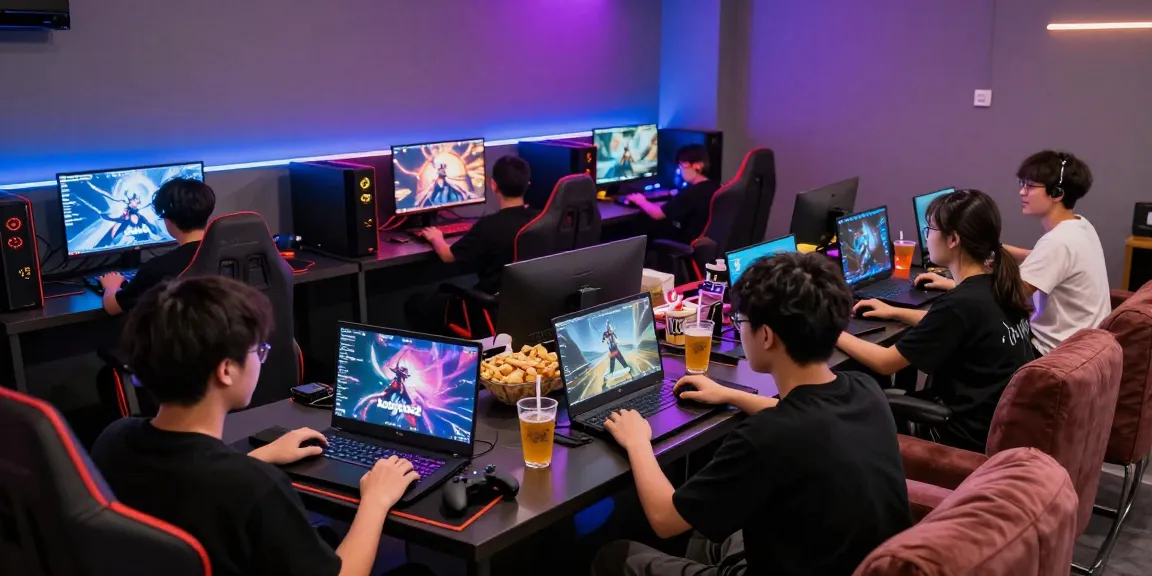 Pengguna kangtoto2 bermain game online bersama dalam suasana santai di lounge gaming.