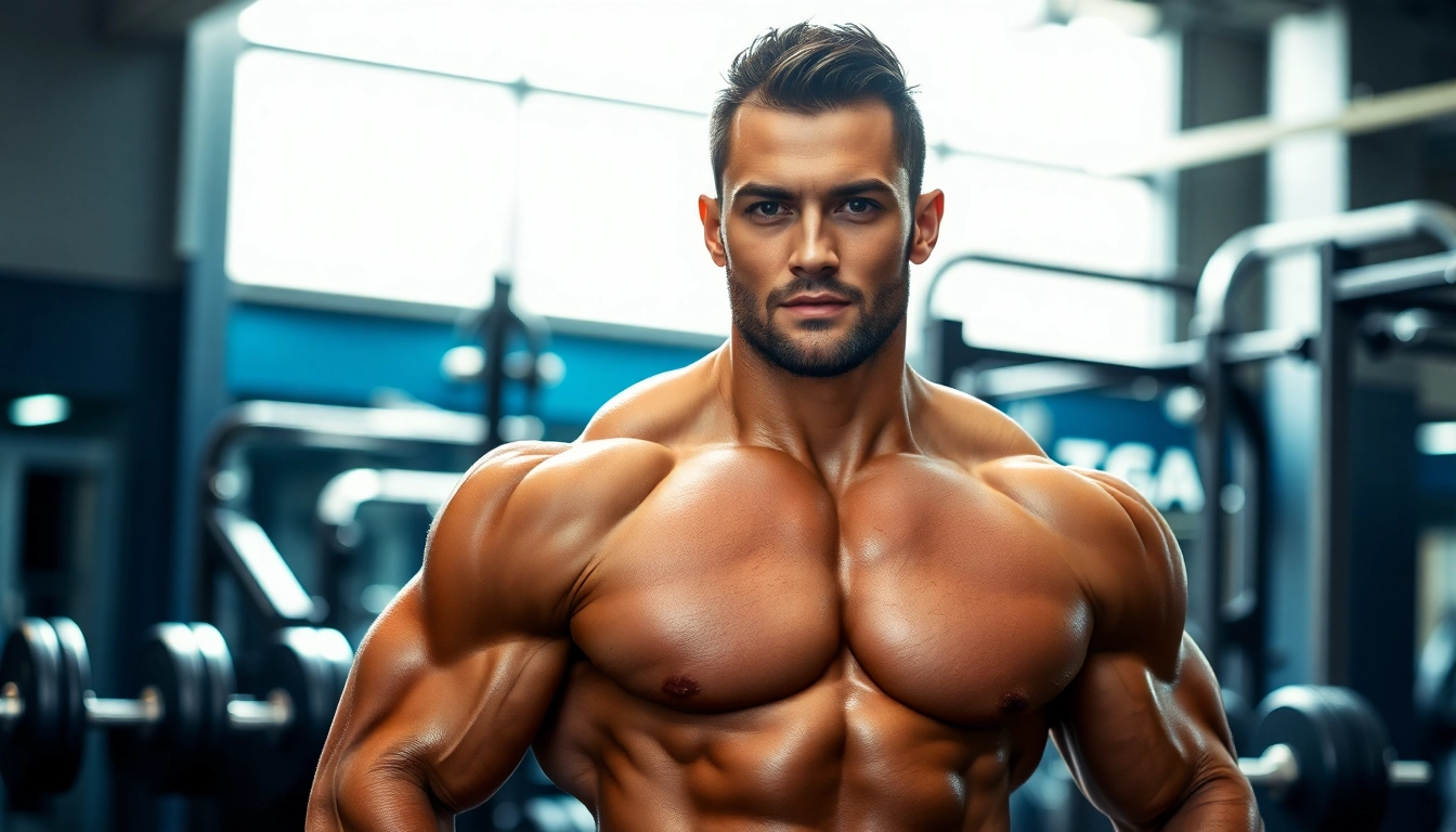 Gebruik van Testobal-P Testosteron Propionate door een atleet in de sportschool.