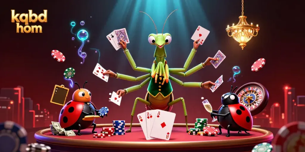 Experience the thrill of kqbd hom with 3D cartoon characters in a vibrant casino scene, showcasing betting action.