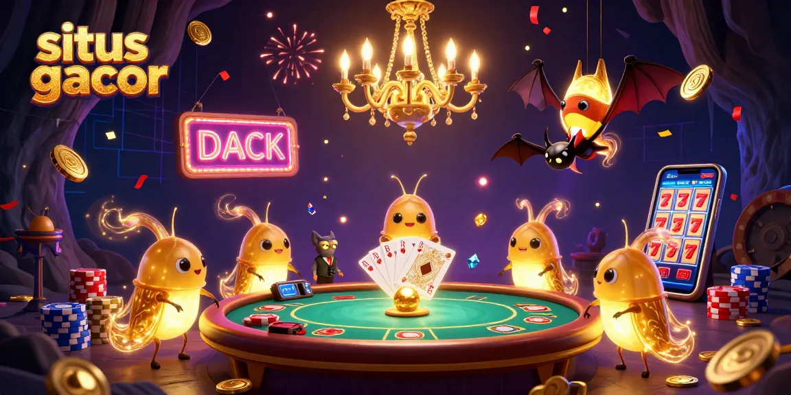 Experience the thrill of situs gacor in this vibrant casino scene with glowing characters and exciting game elements.