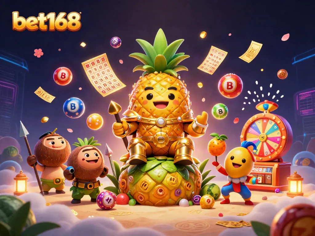 Engage in thrilling gameplay at bet168 with a vibrant beach casino featuring dynamic elements and characters.