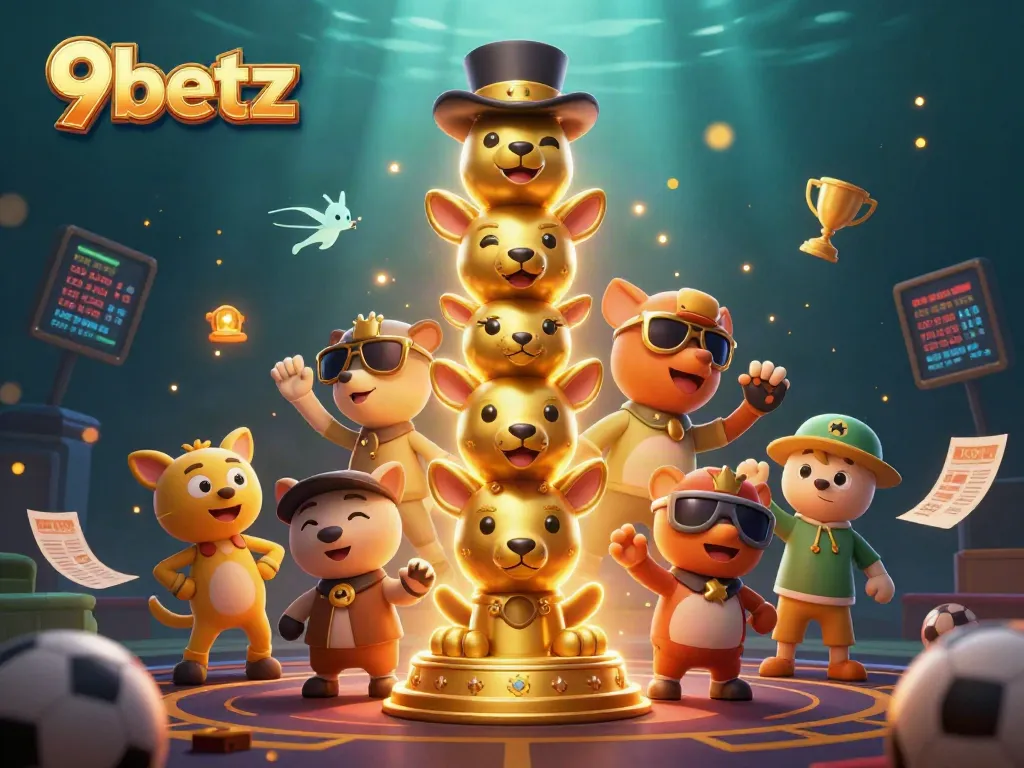 9betz showcases vibrant sports betting energy with dynamic odds, trophies, and engaging visuals.