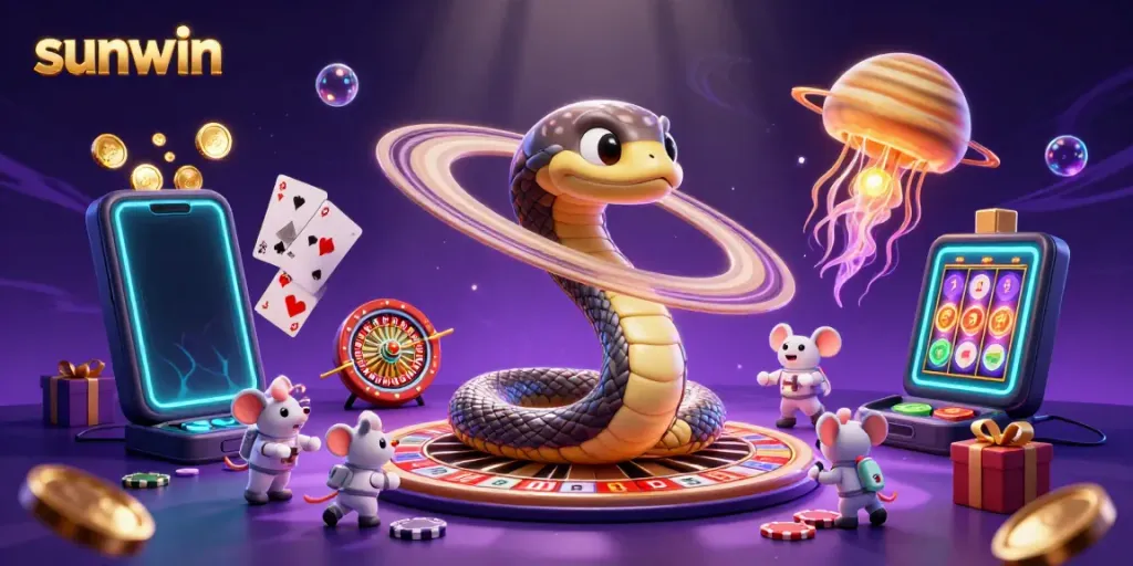 Experience vibrant gameplay excitement with sunwin's dynamic casino elements featuring unique characters.