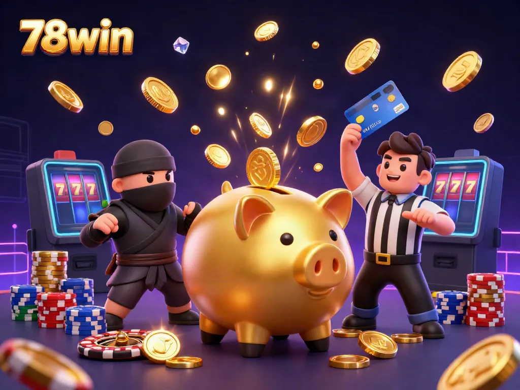 Experience thrilling gaming at 78win with a vibrant casino scene featuring exciting character action.