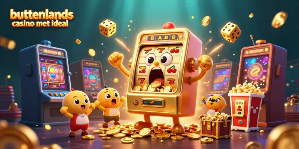Experience the thrill of a buitenlands casino met ideal as a golden slot machine hits a jackpot!