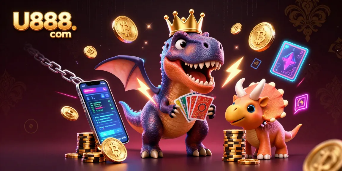 Engage with U888. com's thrilling betting experience through this vibrant casino illustration.